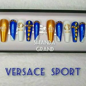 Lux Press-On Nail Set(Coffin Shape)